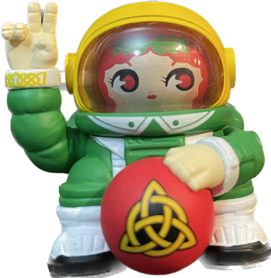 *Plutus Celtic Female Astronaut. Box and Card Included.