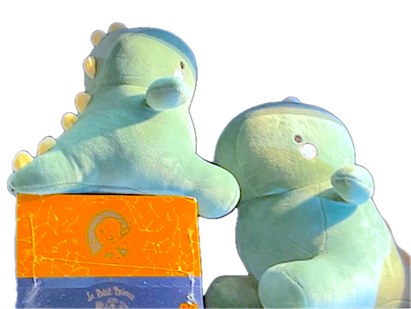 *Dino Green LARGE 10" Super Soft and Squishy, Pictured on the RIGHT