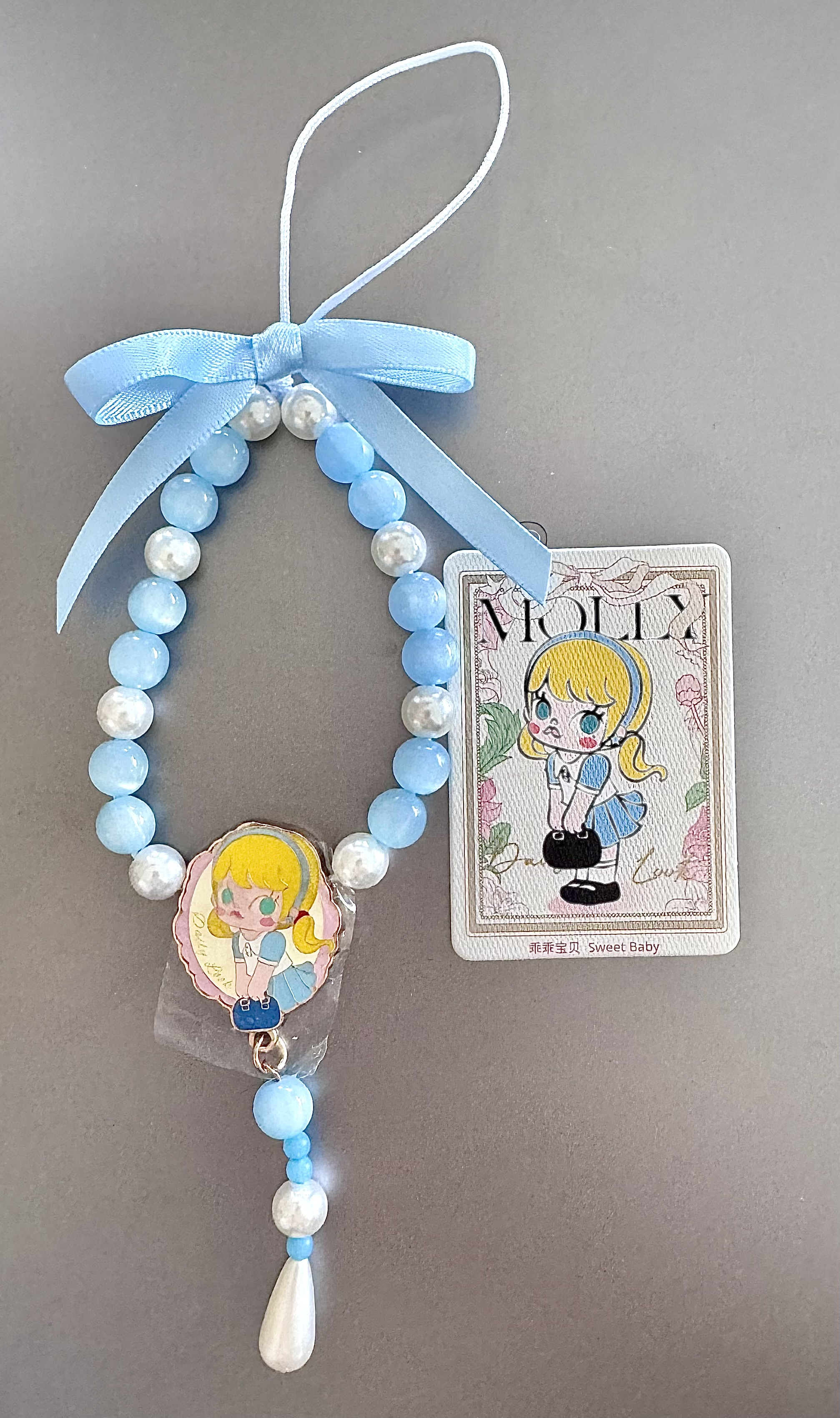 Molly Daily Look "Sweet Baby" Phone Charm- New Open Box - Genuine PopMart