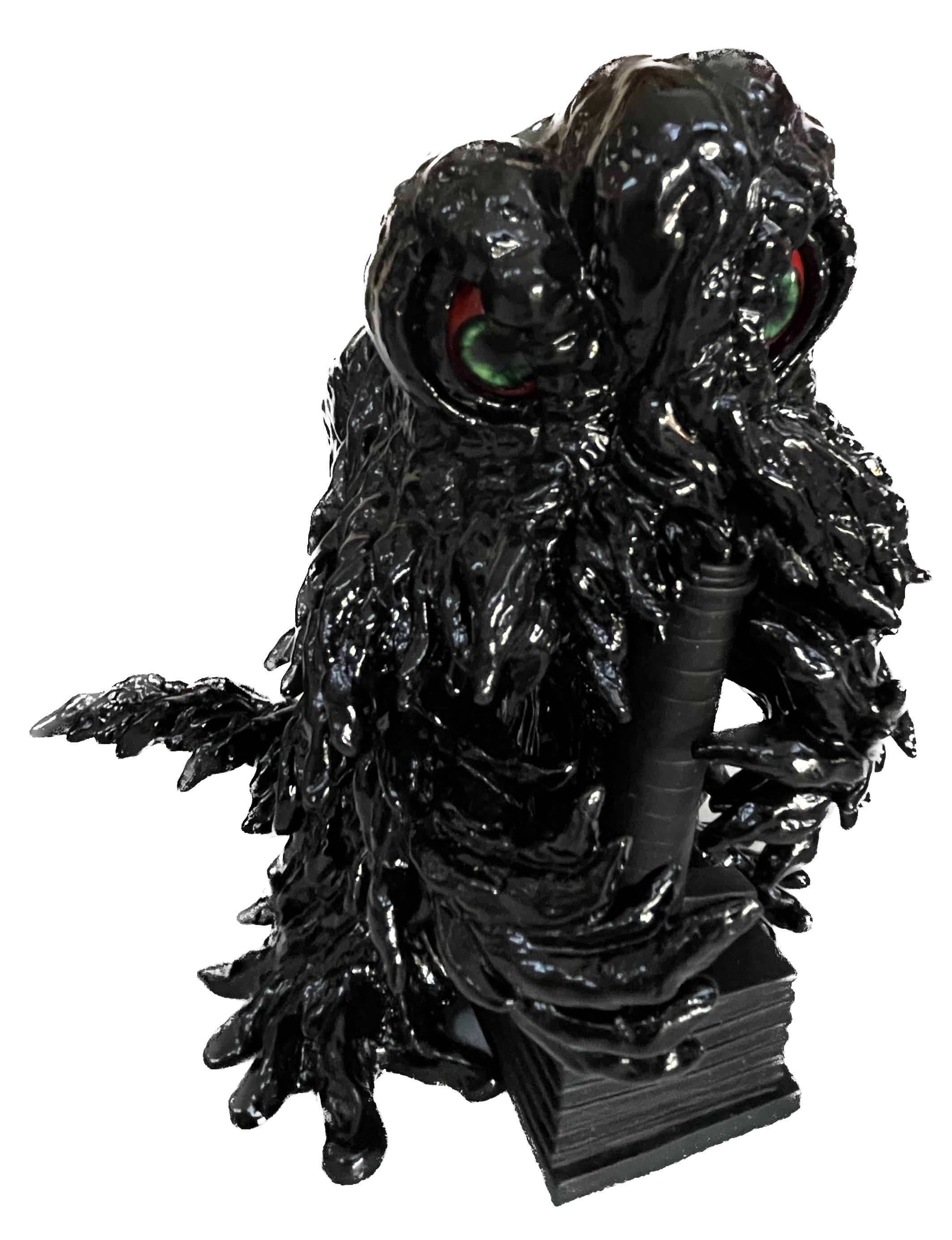 *Hedorah Inhaling Smokestack Pollution, CCP, New, Gloss Black Vinyl, Red & Green Eyes, 9" Tall