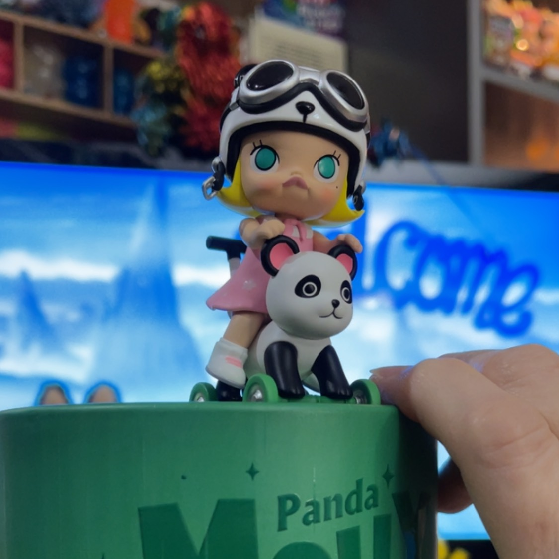 Molly Rides Panda Toy