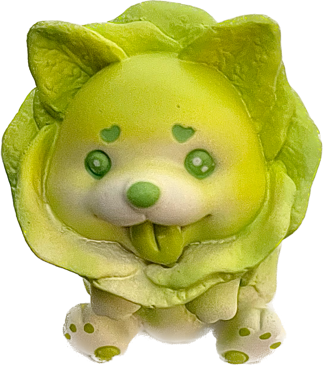 *Cabbage Vegetable Fairy Dog Mini, 3" Tall, Sitting