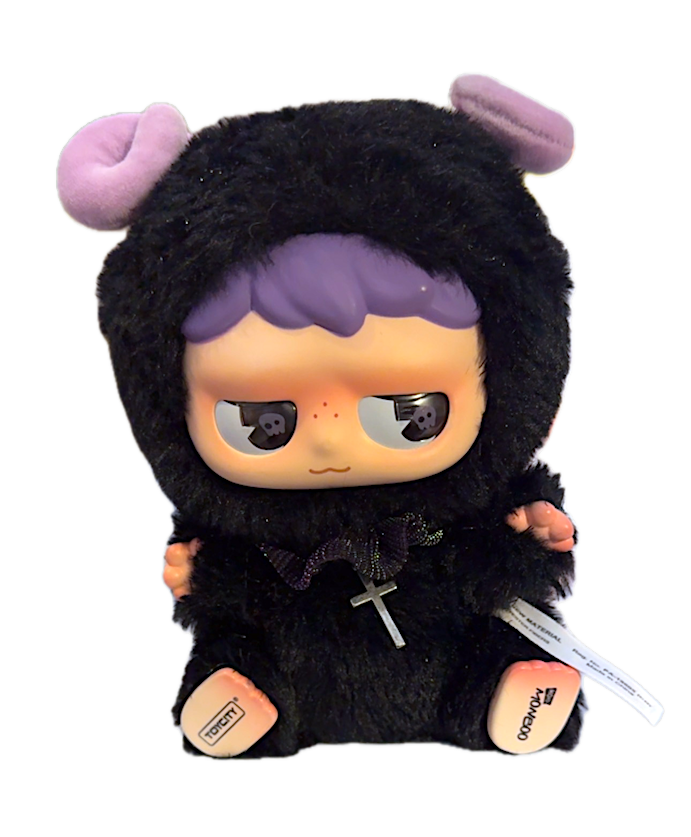 Monboo Emotional Weather Station, Silent Abyss, Black Fur, Curly Horns, and Wings, By Miniso