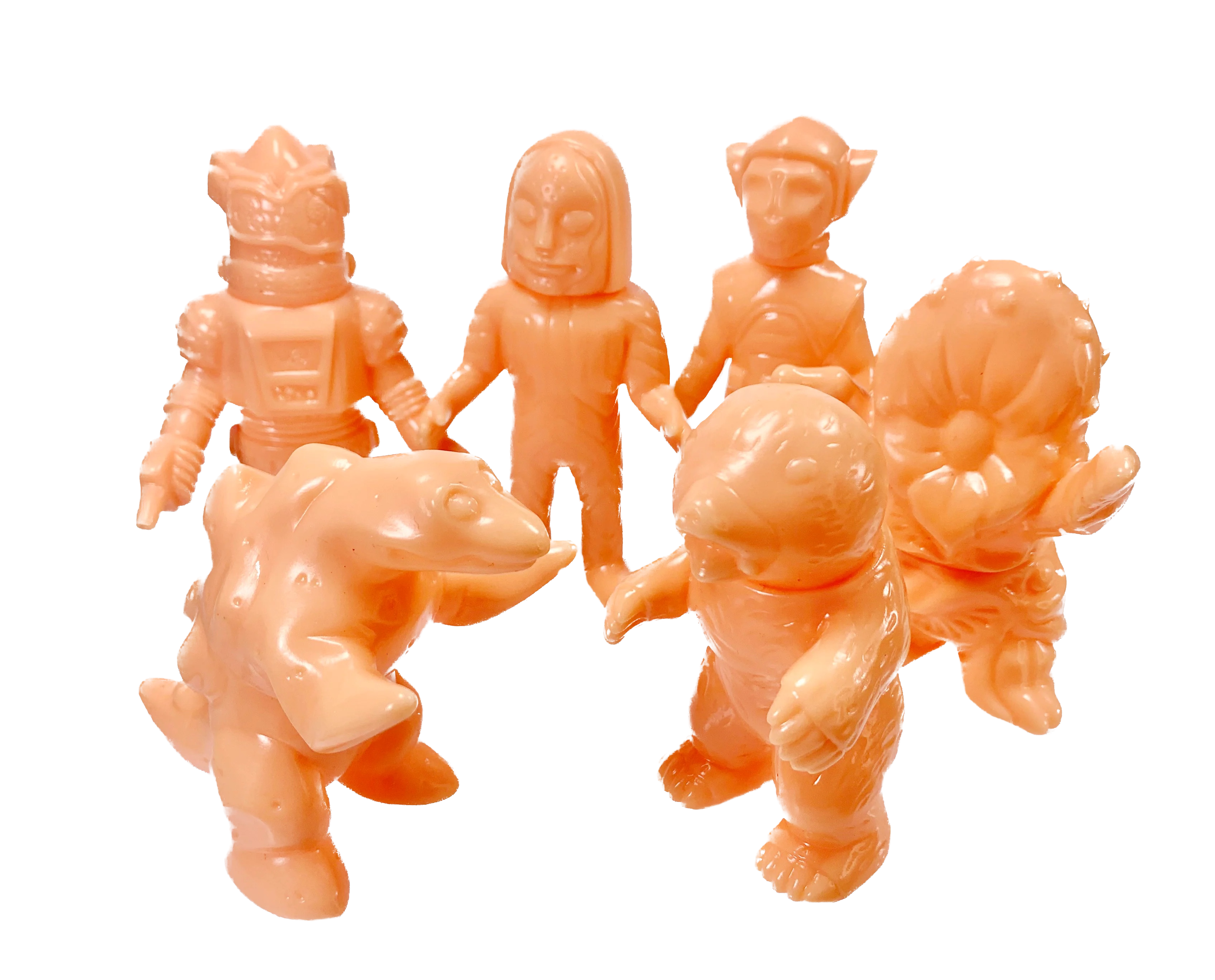 M1 x Bullmark Mini Figures, 4" Tall, Various Kaiju (monsters) and Seijin (aliens) from M1 Lucky Bag