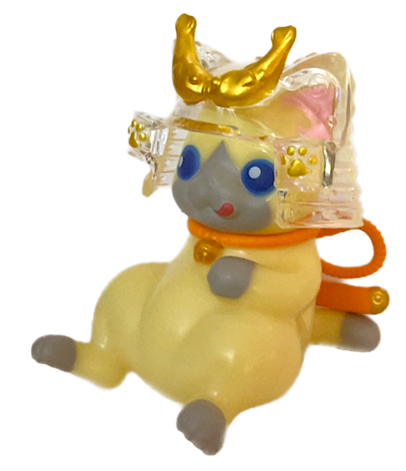 *Samurai Cat sitting tongue out cream sealpoint