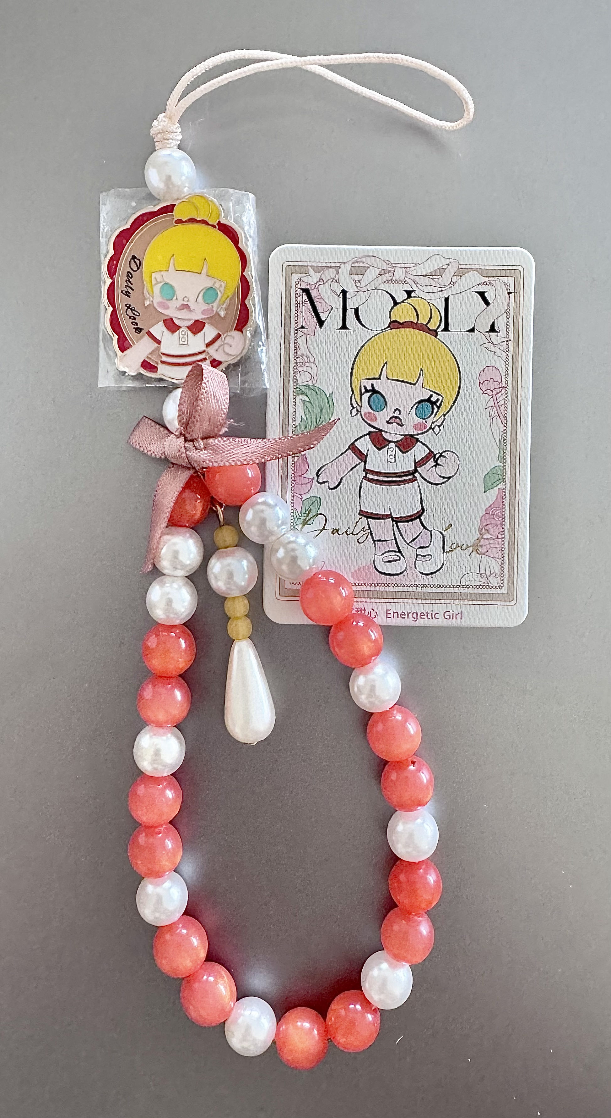 Molly Daily Look "Energetic Girl" Phone Charm- New (Confirmed) - Genuine PopMart