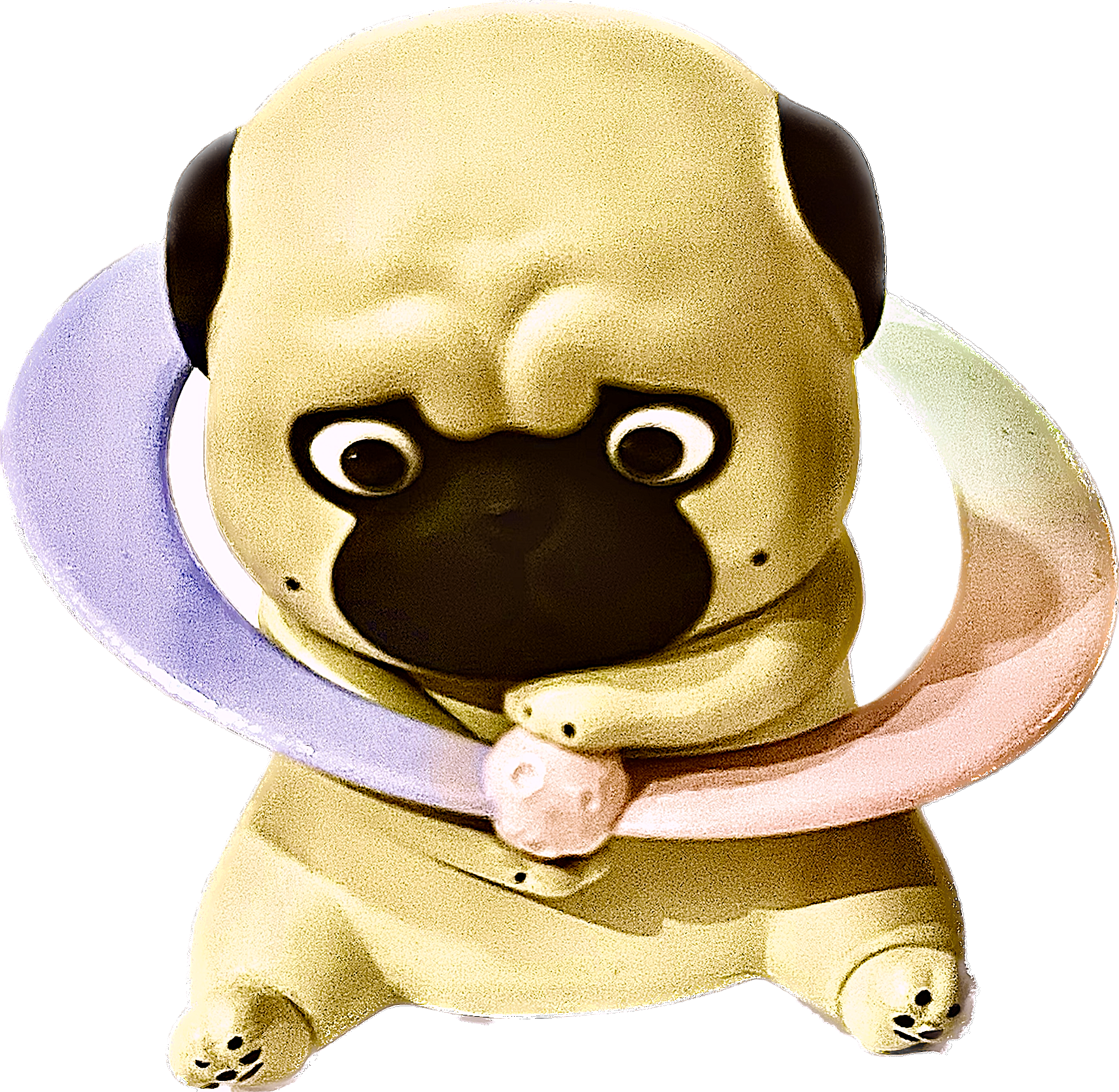 *BAZAHEY (DOG) & Wuhuang (Cat) Roaming the Galaxy!  PUG Studying Galaxy Planet - by 52Toys