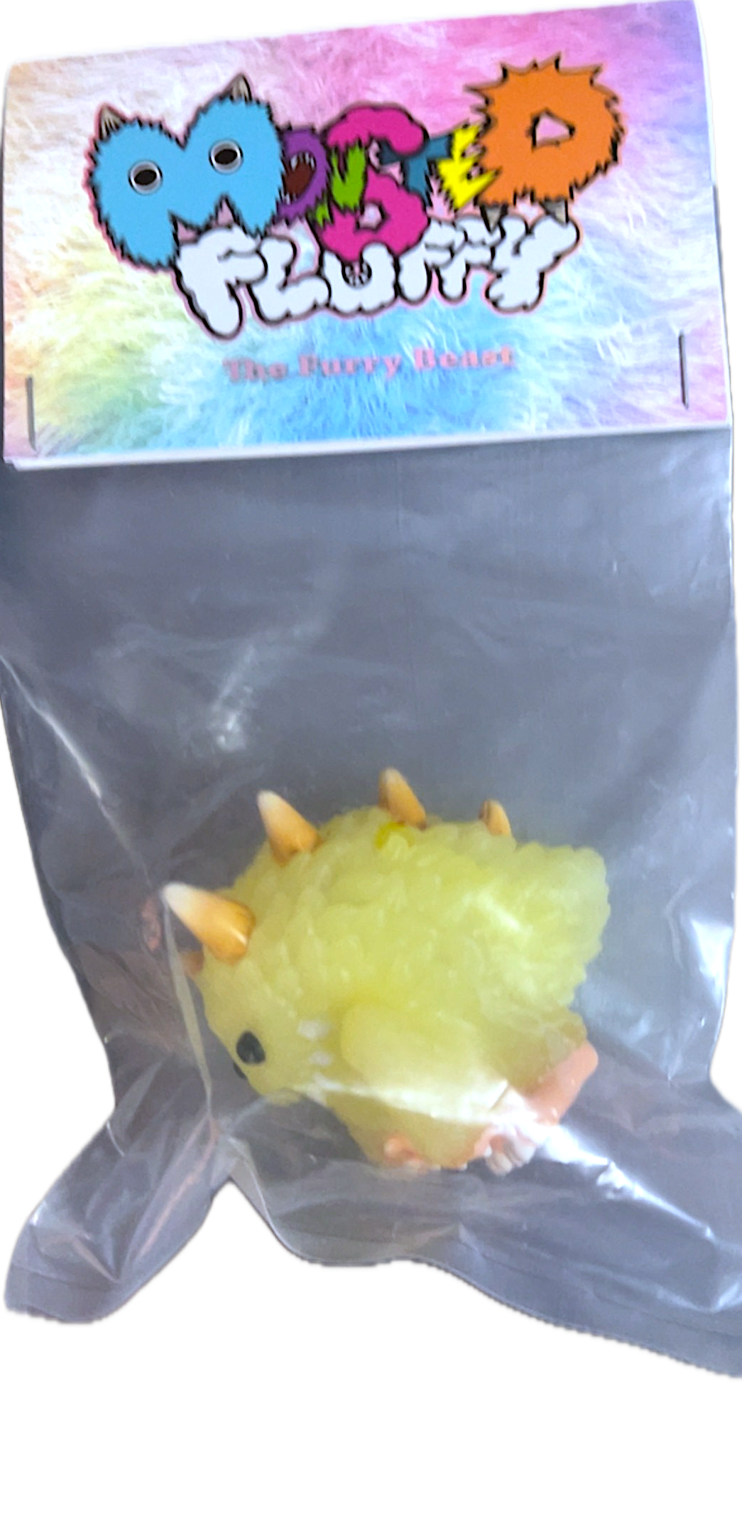 Yellow Monster Fluffy GID New Sealed in Bag