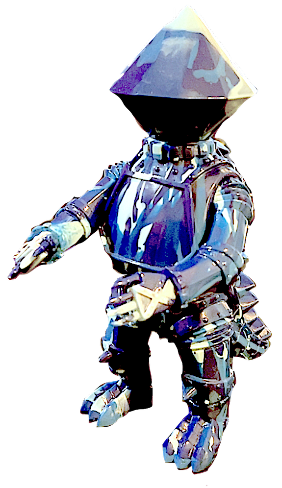 Super7, Brian Flynn’s Crystal Mecha SSSS Exclusive, Ltd., Cream and Blue Marble Vinyl
