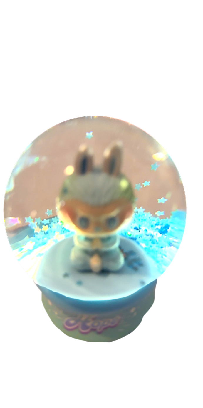 Labubu Lighted Star Globe, HOPE, (blue)