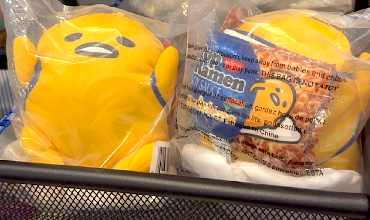 Gudetama - Sanrio Fried Egg Character w/ Ramen Noodle Backpack